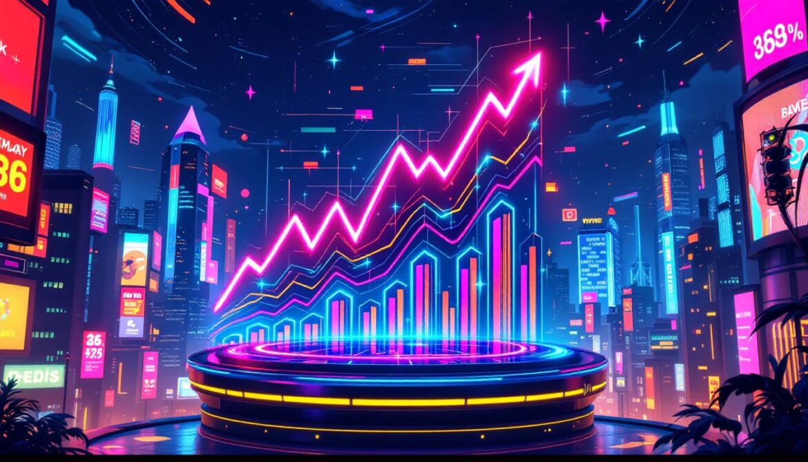 An illustration of a chart going up