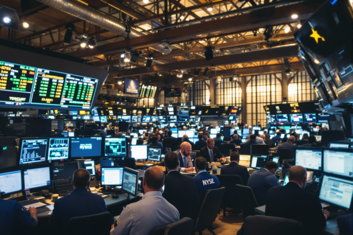 A room full of stock market traders